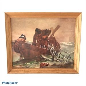“The Herring Net” by Homer 16x20 print vintage